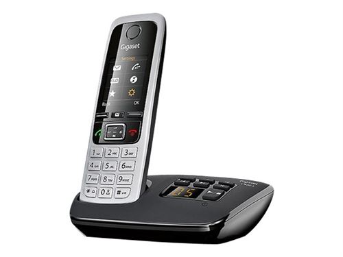 Gigaset C430A - Téléphone sans fil - système de répondeur avec ID d'appelant - DECTGAP - (conférence) à trois capacité d'appel - noir, argent