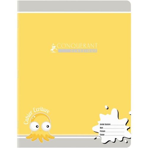 Cahier piqures Conquerant 17x22 32p DL 3mm i/v 90g