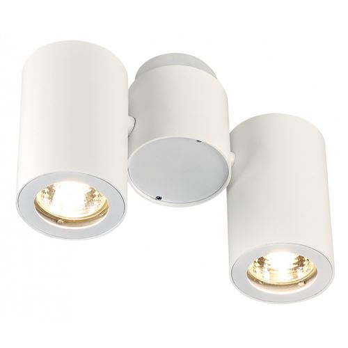 ENOLA_B spot double, applique et plafonnier, blanc, 2xGU10, max. 2x50W - Slv - Blanc