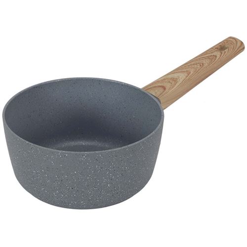 Casserole en aluminium - Manche effet bois - D 18 cm x H 20 cm