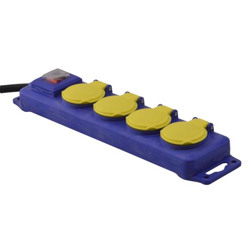 Bloc 4 prises étanche + interrupteur - 3x1.5mm²