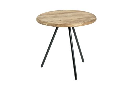 Haku M&ouml;bel Table D'Appoint, Bois Massif, Ch&ecirc;ne Noir, &Oslash; 40 X H 40 cm