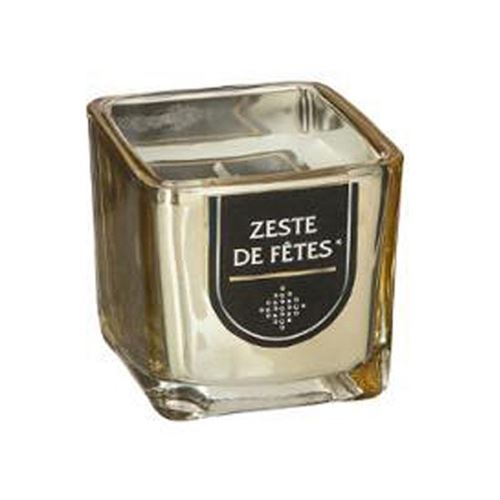 Bougie Parfumée Carrée Gold 5cm Zeste Fêtes