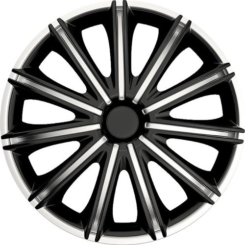AutoStyle enjoliveurs Nero 16 pouces ABS noir / argent lot de 4