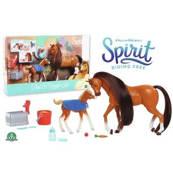 Coffret Spirit Figurine maman et poulain avec accessoires