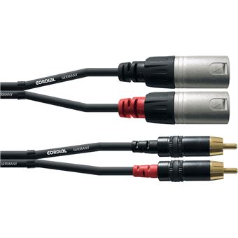 Cordial Câble Audio Double XLR Mâle/RCA 6 M - 1