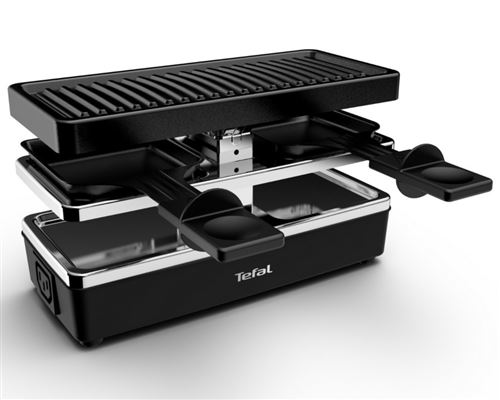 Appareil à raclette Tefal Plug & Share RE230812 400 W Noir et Gris
