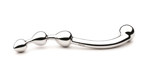 njoy Fun Wand - Luxueux Gode en Acier Chirurgical Stimulateur de Point G & Anal, Sextoy aux Propriétés Thermiques, Double Plaisir