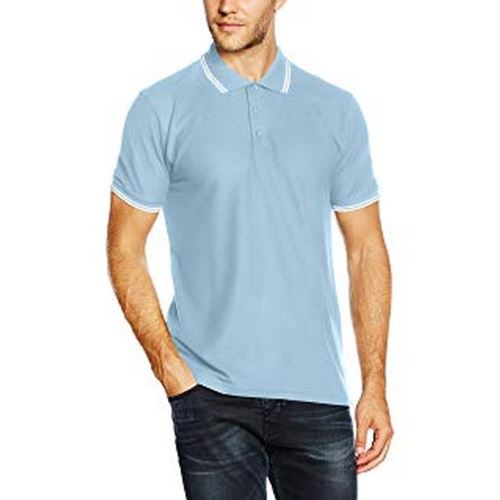 Polo à manches courtes Fruit Of The Loom pour homme (XL) (Bleu ciel/Blanc) - UTBC1378
