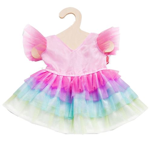 Heless robe de poupée arc-en-ciel pour poupée de 35-45 cm