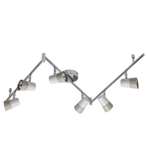 Spot chromé Techno 6 ampoules 15 Cm
