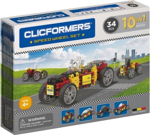 Clicformers Set de voiture de course 74 pièces