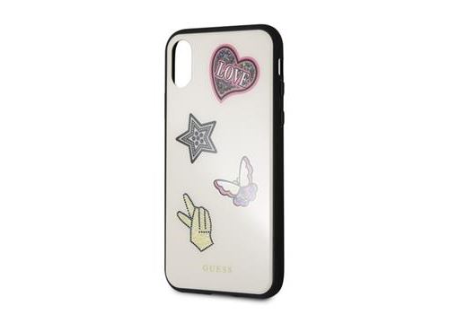 Coque pour Iphone X/XS Logo Guess Iconic beige