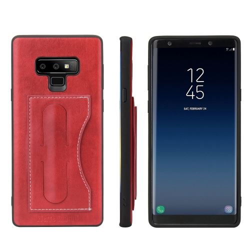Galaxy Note9 Housse Etui Cuir Pu Arrière Porte Carte Rouge Als90778