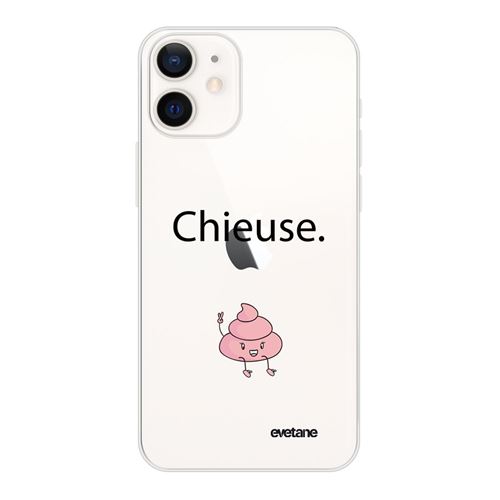 Coque pour iPhone 12 mini souple transparente Chieuse Motif Ecriture Tendance [Evetane®]