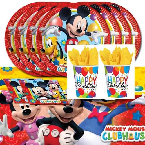 Mickey Mouse kit de fête d'anniversaire pour 16