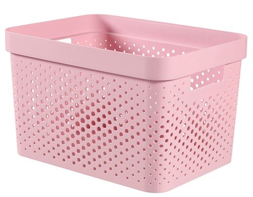 Curver boîte à infini pois 17L craie rose 36x27x22cm