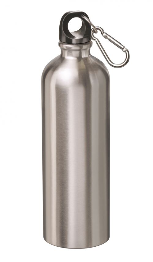 Mato Gourde en acier inoxydable avec crochet à carabine 750 ml argenté