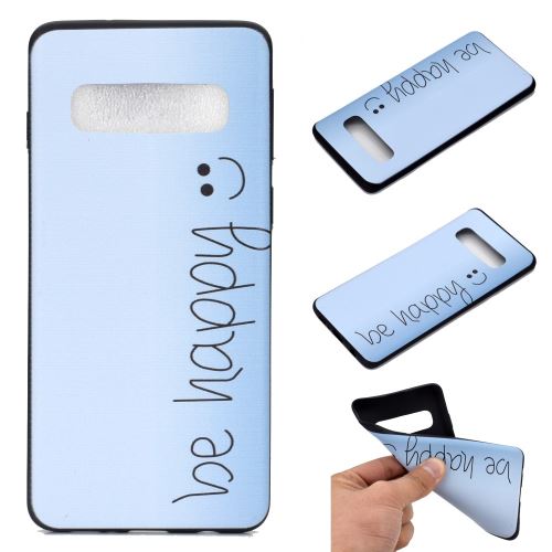 Coque en TPU logiciel d'impression de patrons être heureux pour votre Samsung Galaxy S10