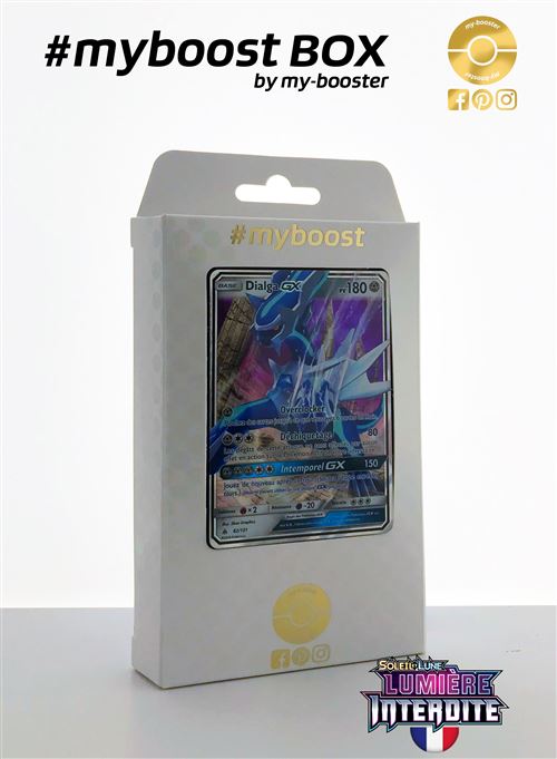 Coffret #myboost DIALGA GX 82/131 - Soleil et Lune 6 Lumiere Interdite - 10 cartes Pokemon francaises