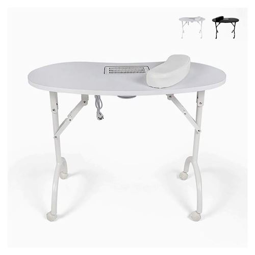 Bodyline - Health and Massage - Table pliante portable pour manucure et reconstruction d'ongles Easynails, Couleur: Blanc