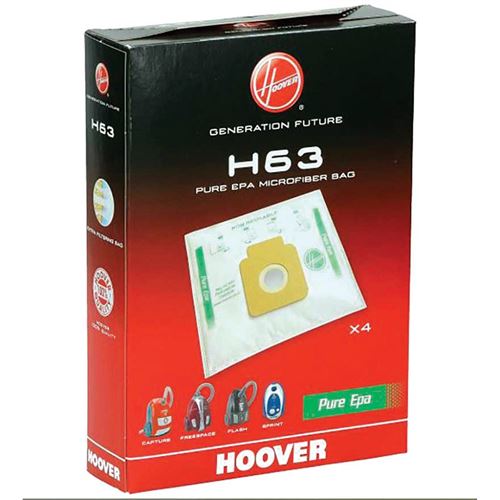Sacs (X4) H63 Pure Epa Freespace Sprint pour Aspirateur Hoover