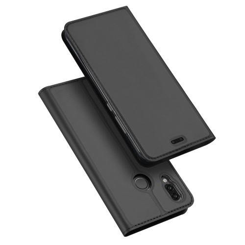 Etui en PU carte - gris peau pro pour votre Huawei P20 Lite