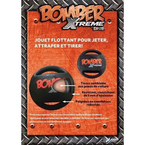 Jouet Chien – Zeus Balle Bomber coloris orange – Taille Micro