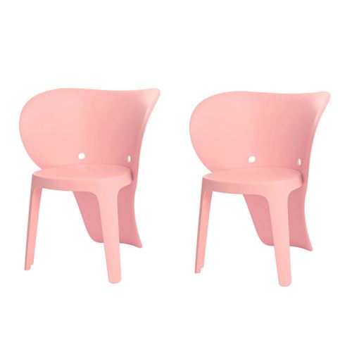 SoBuy® KMB12-Px2 Lot de 2 Chaise Enfant Design Chaise pour Enfants Siège Garçons et Filles Confortable Éléphant Rose - Haute Qualité