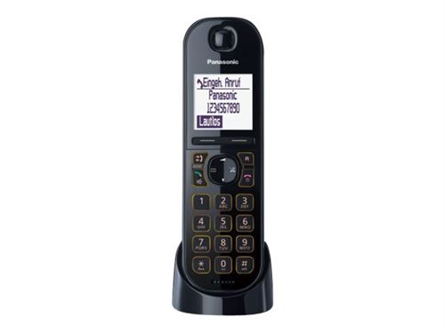 Panasonic KX-TGQ200 - Draadloze digitale telefoon - DECTGAP - 3-weg geschikt voor oproepen - zwart