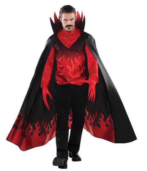 Amscan costume Diablo homme polyester noir/blanc 4 pièces taille M/L