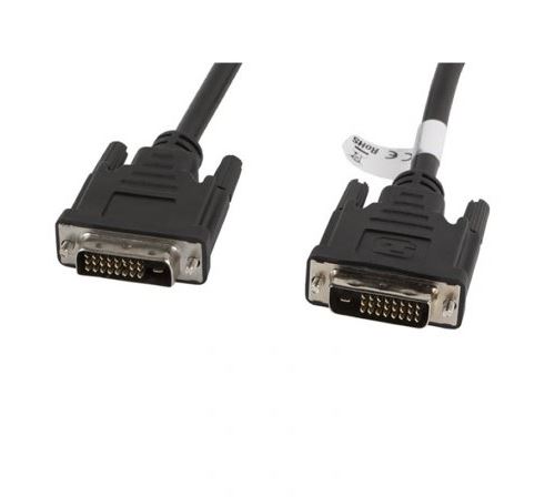 Lanberg env.-dvid 10cc-0018 bk dvi-d (24 + 5 broches) mâle vers dvi-d (24 + 5 broches) mâle dual link câble noir 1,8 m