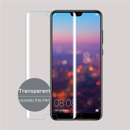 Protecteur en verre trempé plein écran incurvé 3d transparent de protection couvrant pour Huawei P20 Pro