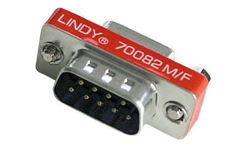 Lindy Mini Port Saver - Seriële adapter - DB-9 (M) naar DB-9 (V)
