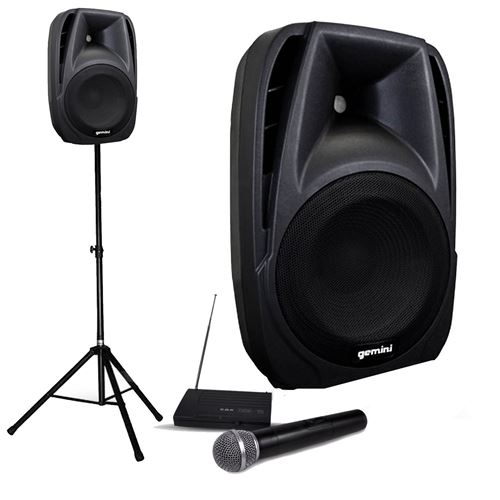 Gemini Bar Animations - Enceinte Sonorisation Bluetooth Fonction Bass Reflex Autonomie 5 H - Gris