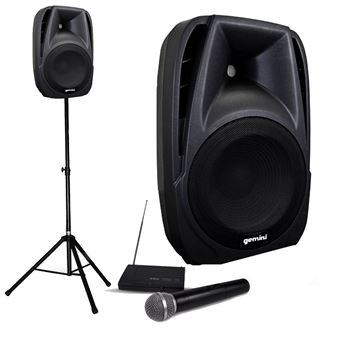 Enceinte amplifiée 300W, MIC PIED, Bar Animations - 1
