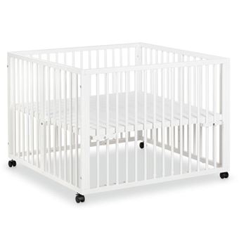 1 Sur Jonas Parc Bebe Reglable En Bois Blanc Avec Roulettes Integrees Parcs Achat Prix Fnac