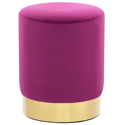 Tabouret Violet et doré Velours
