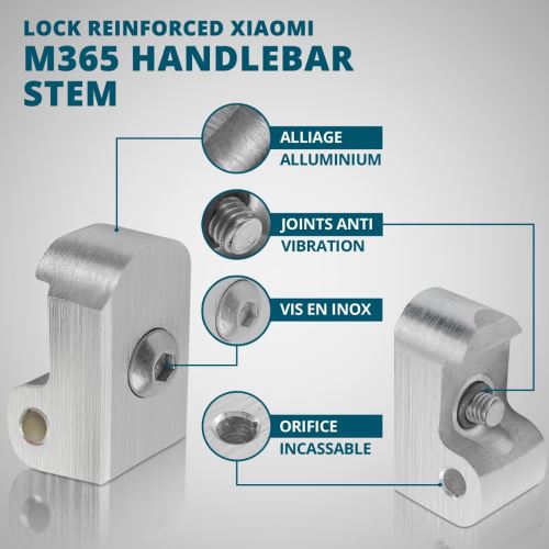 Lock Latch Renforc/é Potence de Guidon Xiaomi M365 Kit Lock+Goupille+Vis+Cl/é Allen+Amortisseur Accessoires de Trottinette /électrique Vestigia/® Serrure Securite Joint