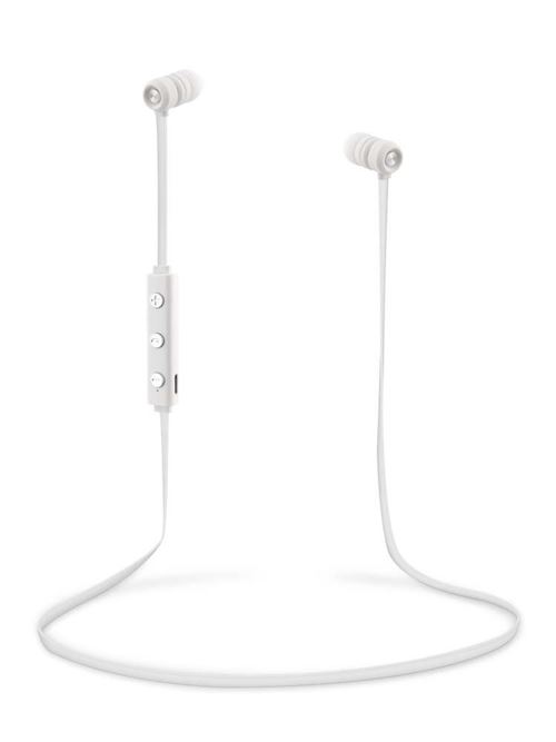 T'nB Flat - Écouteurs avec micro - intra-auriculaire - montage derrière le cou - Bluetooth - sans fil - blanc