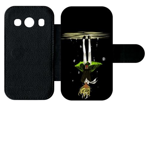 Etui À Rabat Samsung Galaxy Ace 4 G357 Manga Fille Cheveux Jaune A L'envers