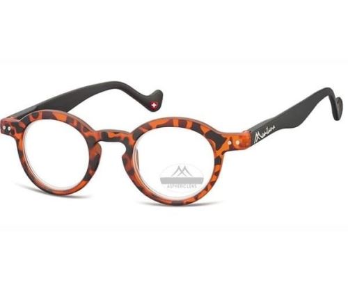 Montana lunettes de lecture tortue ronde ronde orange force +1.00 (BOX69)