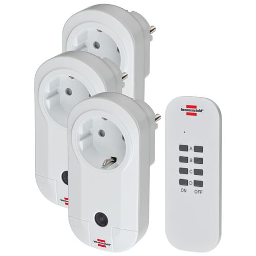 Brennenstuhl Prises De Courant 3 Pcs Avec Télécommande Comfort-Line - Image 1