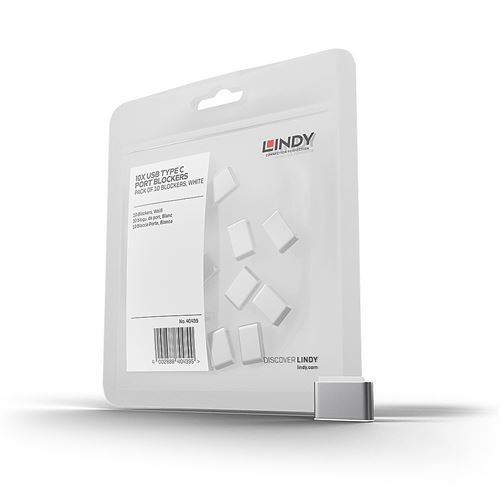 Lindy - Bloqueur de port USB-C - blanc (pack de 10)