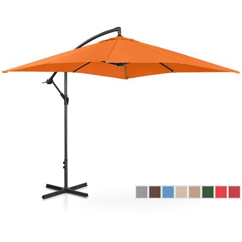 Uniprodo Parasol déporté - Orange - Rectangulaire - 250 x 250 cm - Inclinable