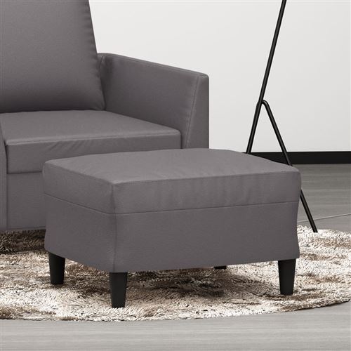 vidaXL Repose-pied Gris 60x50x41 cm Similicuir