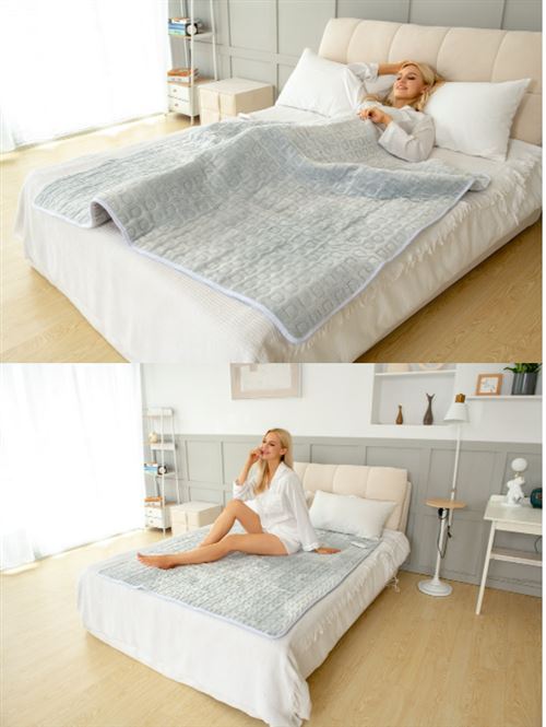 Couverture Chauffante ITSHINY 180x135 Cm - 6 Niveaux, Minuterie 10h, Lavable - Flanelle Douce