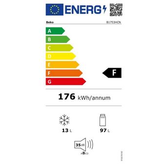 Réfrigérateur 1 porte intégrable à glissière 110l Beko B1753HCN