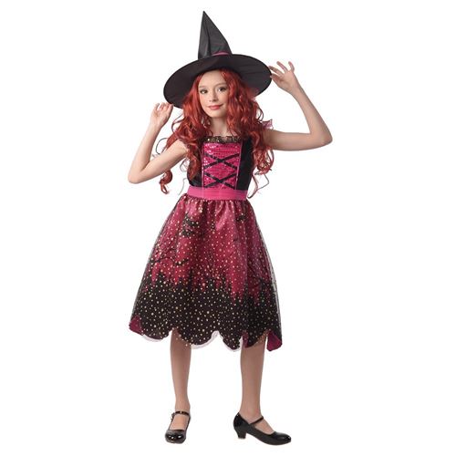 déguisement sorcière rose fille - 7/9 ans - rose - ptitclown 22054