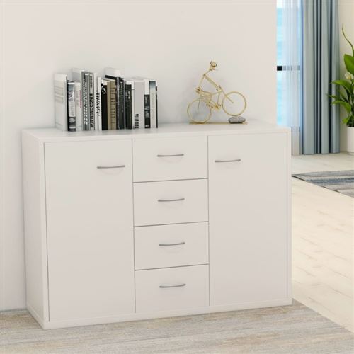 Vidaxl Blanc Buffet 88X30x65 Cm Bois D Ingénierie - Image 2